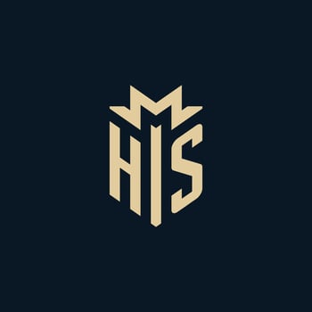 HS initial for law firm logo, lawyer logo, attorney logo design ideas vector