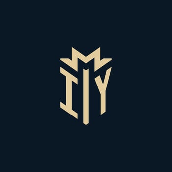 IY initial for law firm logo, lawyer logo, attorney logo design ideas vector