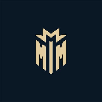 MM initial for law firm logo, lawyer logo, attorney logo design ideas vector