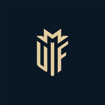 UF initial for law firm logo, lawyer logo, attorney logo design ideas vector