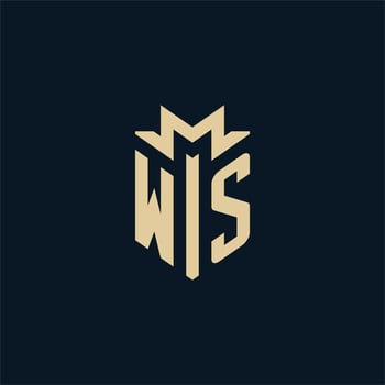 WS initial for law firm logo, lawyer logo, attorney logo design ideas vector