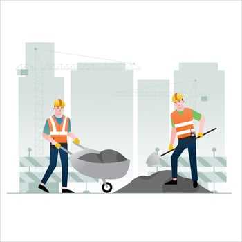 construction worker illustration vector