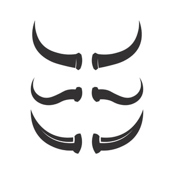 Bull logo and symbols vector template icons app