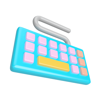 Keyboard 3D Illustration Icon png