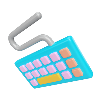 Keyboard 3D Illustration Icon png