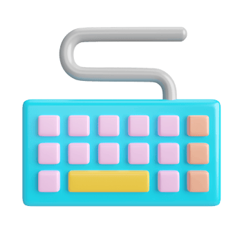 Keyboard 3D Illustration Icon png