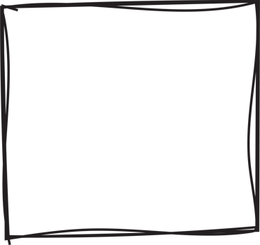 fuzzy doodle line art frame png