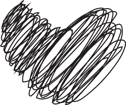 fuzzy doodle line art frame png