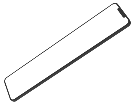 Extreme Long Mobile Phone Template Mockup Isolated on transparent background. png
