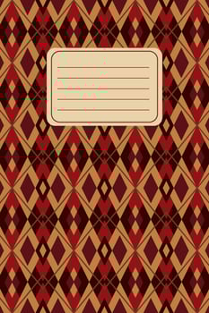 Diary template, notebook cover. Organizer and schedule with space for notes. vector