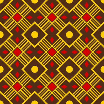 Geometric Seamless Pattern with Tribal Shape. Pattern designed in Ikat, Aztec, Moroccan, Thai, Luxury Arabic Style. Ideal for Fabric Garment, Ceramics, Wallpaper. Vector Illustration.