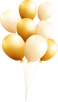 Realistic balloons for party event design png
