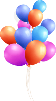 Realistic balloons for party event design png