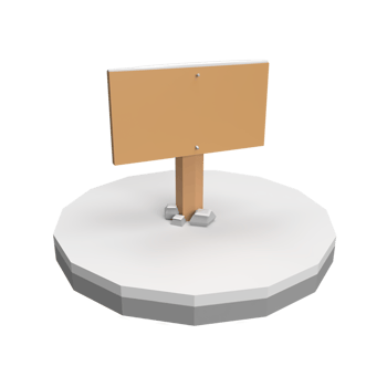 3D Sign Board . Rendered object illustration png