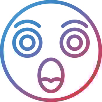 Shocked Icon Style vector