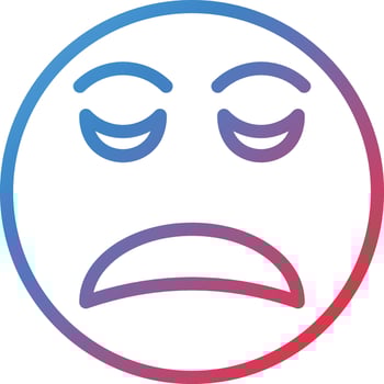 Disappointed Icon Style vector