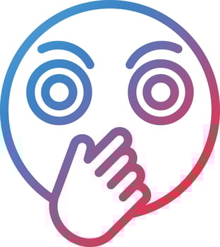 Embarrassed Icon Style vector