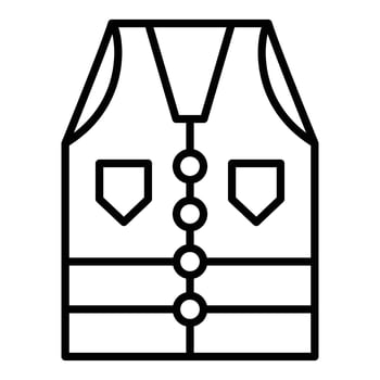 Coat Vest Icon Style vector