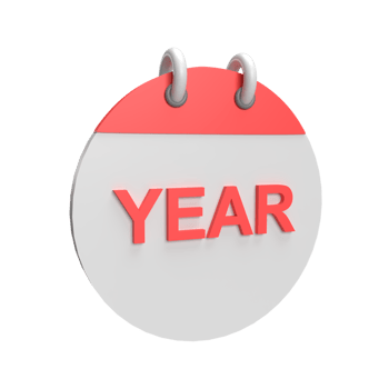 3D Calendar year. Rendered object illustration png