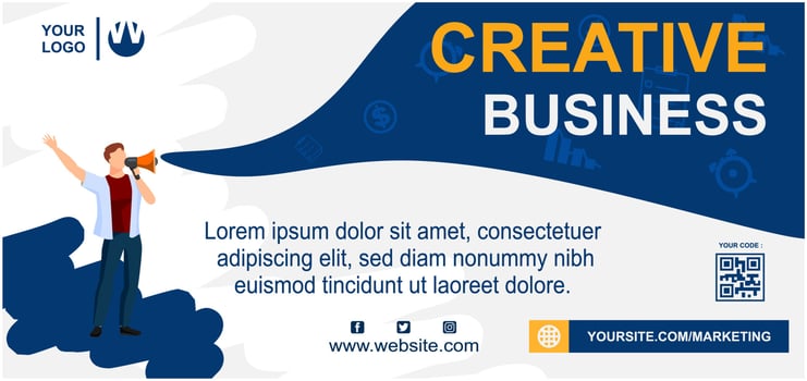 business and marketing banner template vector