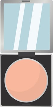Makeup Powder Vector Illustration Isolated on White Background