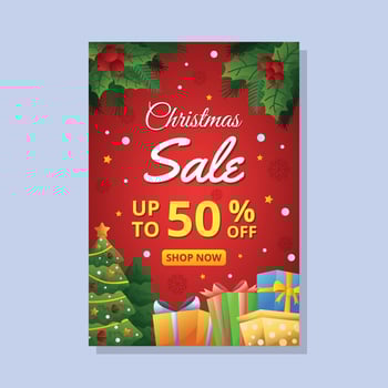 Christmas Sale Poster Template vector