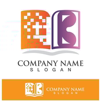 Digital book logo icon technology vector