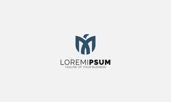 letter M eagle head logo Design Template vector