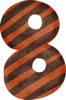 Watercolor number eight png