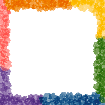 Watercolor Square frame png