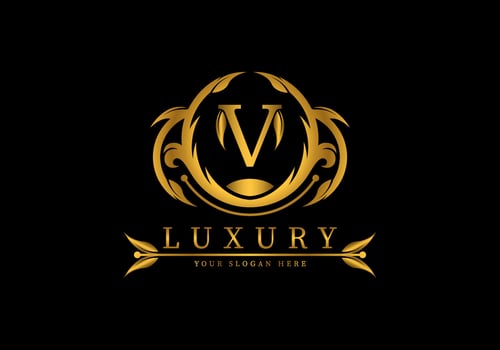Letter V Luxury Logo Template Decoration vector