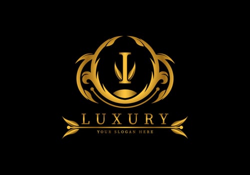 Letter I Luxury Logo Template Decoration vector