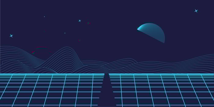 Retro background futuristic landscape 1980s style. Digital retro landscape cyber surface. 80s party background . Retro 80s fashion Sci-Fi Background. Digital Cyber Surface. vector