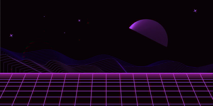 Retro background futuristic landscape 1980s style. Digital retro landscape cyber surface. 80s party background . Retro 80s fashion Sci-Fi Background. Digital Cyber Surface. vector