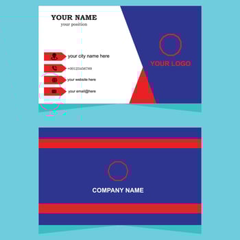 Corporate business card template vector