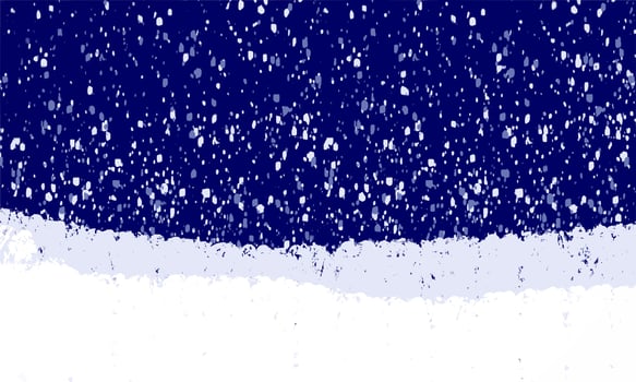 Christmas winter festive background with abstract night snow vector