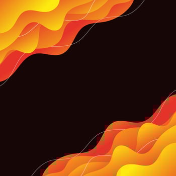 Yellow Abstract Background. Yellow-orange Waves. Square wallpaper. Gradient. White lines. Pattern. vector