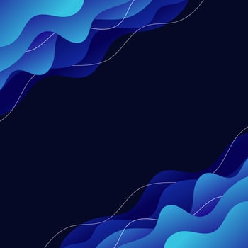 Blue Abstract Background. Blue Waves. Square wallpaper. Gradient. White lines. Pattern. vector
