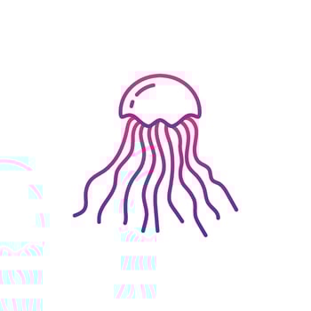 jelly fish Vector icon design illustration