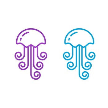 jelly fish Vector icon design illustration