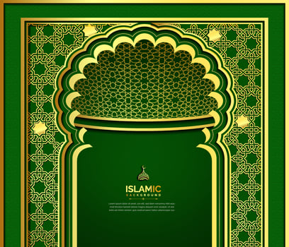 Islamic background design template vector