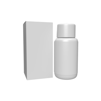 Blank white Bottles for product mockup. 3D Render illustration png