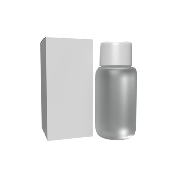 Blank white Bottles for product mockup. 3D Render illustration png