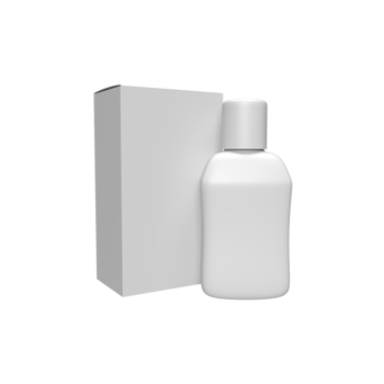 Blank white bottles for product mockup. 3D Render illustration png