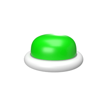 Green button. 3d render png