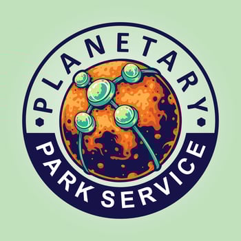 Park service vintage logo label Vector illustrations for your work Logo, mascot merchandise t-shirt, stickers and Label designs, poster, greeting cards advertising business company or brands.