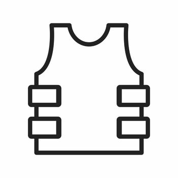 Bulletproof Vest outline icon vector