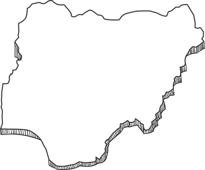 Hand Drawn of Nigeria 3D Map png