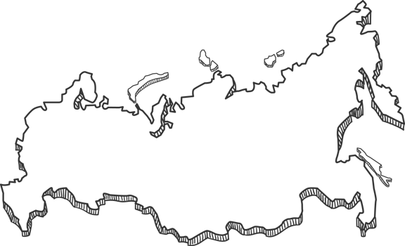 Hand Drawn of Russia 3D Map png