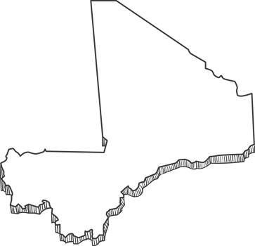 Hand Drawn of Mali 3D Map png